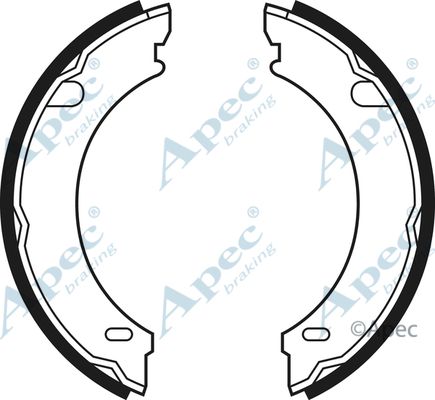APEC BRAKING Piduriklotside komplekt,seisupidur SHU548